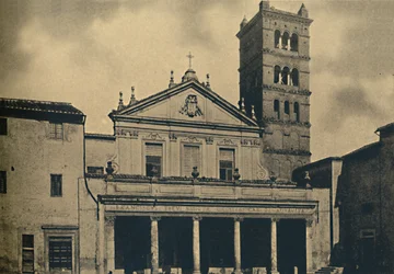 Roma - templo da igreja St. Caecilias por Bramante nos claustros de S. Pietro in Montorio no Ja