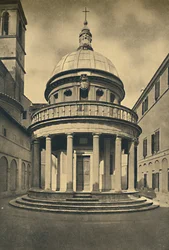 Roma - templo de Bramante nos claustros de S. Pietro in Montorio, na colina do Janículo, 1910