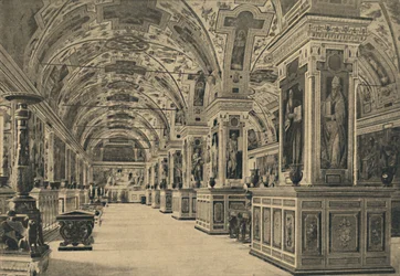 Roma - Vaticano - Sala de leitura da Biblioteca, 1910
