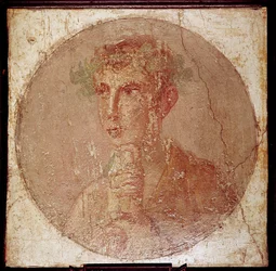 Pintura de retrato romano de um jovem, Pompeia, Itália