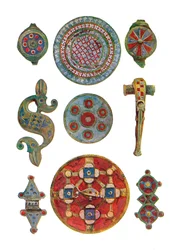 Ornamentos esmaltados romano-britânicos Museu Britânico, séc. I-II, 1902