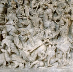 Romanos em batalha contra os bárbaros, século II