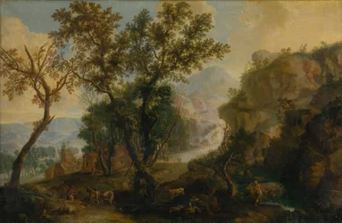 Paisagem romântica com revezamento
