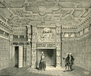 Sala em Sir Paul Pindars House, c1872.