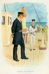 Tenente da Marinha Real e sinaleiro, c1890-c1893
