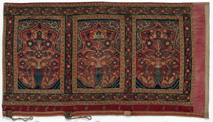 Barraca redonda real feita para o painel de parede Muhammad Shah com três painéis A, 1834-1848.