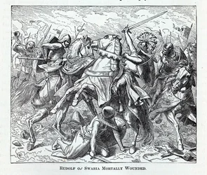 Rudolf da Suábia mortalmente ferido, 1882