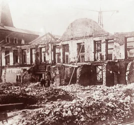 Ruínas, Louvain, Bélgica, c1914-c1918