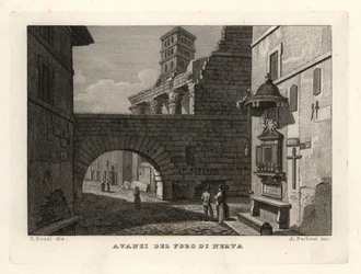 Ruínas do Fórum de Nérva, Foro di Nerva, Roma