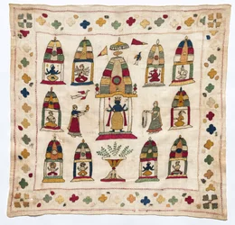 Lenço Rumal, década de 1700.