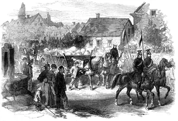 Lanceiros russos trazendo provisões, 1870