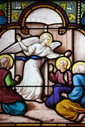 Catedral de Saint-Corentin (Saint Corentin), Quimper Angel Stained glass : aparição a São Pedro, Quimper, França