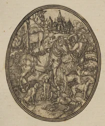 Saint Eustace reduziu a cópia reversa em oval.nd