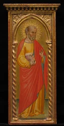 Santo em Red Cloak, final do século XIX - início do século XX.