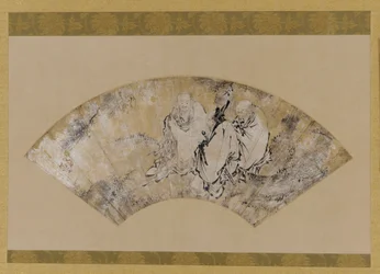 Sakyamuni, Confúcio e Lao-tzu sob um pinheiro, período Muromachi, 1392-1