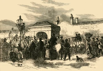 Venda do Hyde Park Turnpike, c1876.
