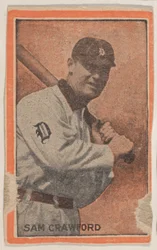 Sam Crawford, do cenário de jogadores de beisebol W500 Orange Borders, 1910.