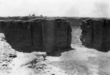 Cidade de Samarra da torre Malwiya, Mesopotâmia, 1918
