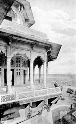 Varanda de Samman Burj no Forte de Agra, século XX