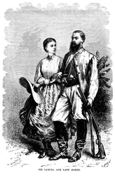 Samuel White Baker 1821-1893, explorador inglês e ativista anti-escravidão, 1874