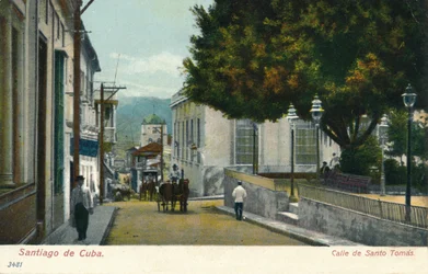 Santiago de Cuba - Calle Santo Tomas, c1910
