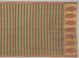 Faixa com flora e campo com faixas, década de 1700.