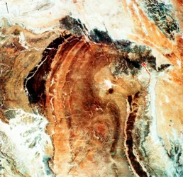 Fotografia de satélite de Great Namaland, Namíbia, 1972