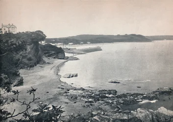 Saundersfoot - vista geral da baía, 1895