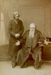 Cena da peça de Alexander Ostrovskys É um caso de família, Teatro Maly, Moscou, Rússia, 1892