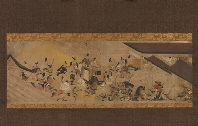 Cena da Visita Imperial a Rokuhara de The Tale of the Heiji Rebellion..., século XVIII.
