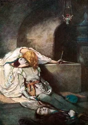 Cena de Romeu e Julieta de Shakespeare