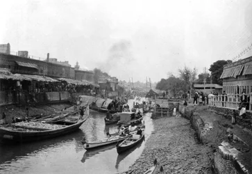 Cena da ponte de Whitely, Ashar, Iraque, 1917-1919