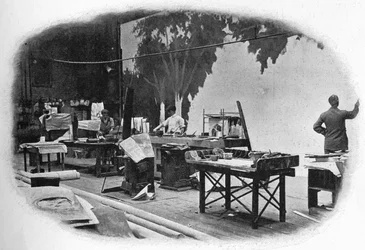 Pintura de cena, Londres, c1900 1901