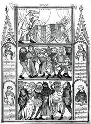 Cenas da História de Fauvel, século XV, 1870
