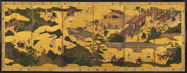 Cenas dos Contos de Ise, meados dos anos 1600.
