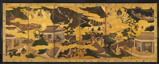 Cenas dos Contos de Ise, meados dos anos 1600.