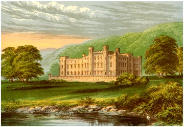 Scone Palace, Perthshire, Escócia, casa do conde de Mansfield, c1880