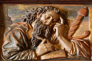 Escultura na catedral de Mallorca: São Paulo, Palma, Espanha