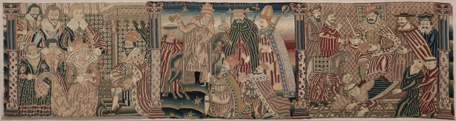 Seções de um friso bordado, 1625-1649.
