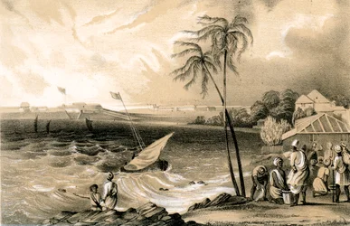 Cenário da monção, Cannanore Fort, 1847