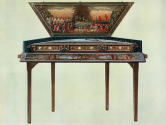 Dulcimer do século XVII da coleção H. Boddingtons, 1948