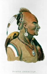 Sewessissing, Chefe dos índios de Iowa Índios das planícies da América do Norte, 1837