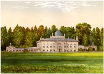 Sezincote, Gloucestershire, casa do Baronet Rushout, c1880