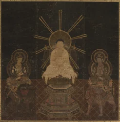 Shaka, com a participação de Fugen e Monju, 1185-1333.