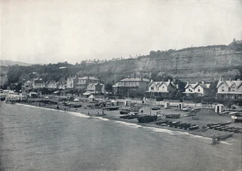 Shanklin - vista da praia e das alturas, 1895