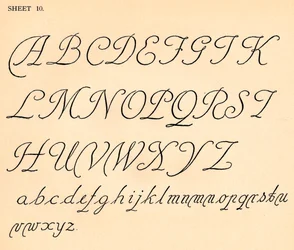 Folha 10, de um portfólio de alfabetos, 1929