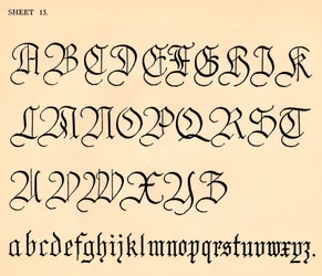 Folha 15, de um portfólio de alfabetos, 1929