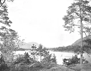 Shelving Rock Mountain, Lake George, Estado de Nova Iorque, EUA, c1900.