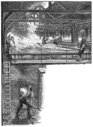 Trabalhando com pá o sal em South Durham Salt Works, 1884