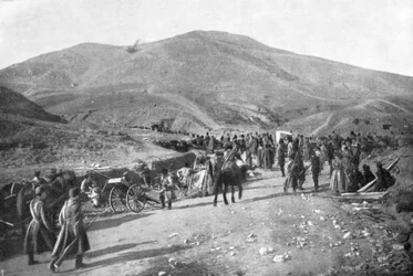 Reserva da Sibéria assumindo posições, Guerra Russo-Japonesa, 1904-5